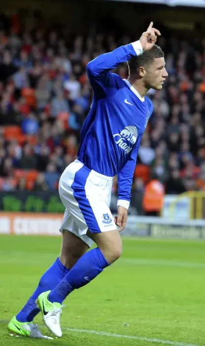 Framed Print : Everton's Ross Barkley Scores Thrilling Goal in Pre-Season Victory at Dundee United's Tannadice Park Framed Print : Everton's Ross Barkley Scores Thrilling Goal in Pre-Season Victory at Dundee United's Tannadice Park