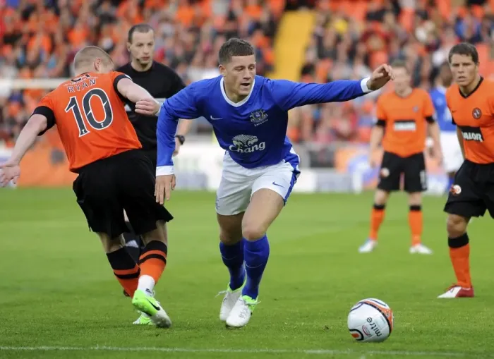 Framed Print : Everton's Ross Barkley Shines in Pre-Season Action at Dundee United's Tannadice Park Framed Print : Everton's Ross Barkley Shines in Pre-Season Action at Dundee United's Tannadice Park