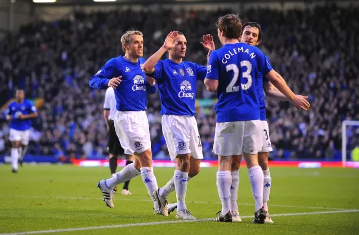 Framed Print : Everton's Seamus Coleman Scores Game-Winning Goal vs. Fulham (BPL 2011) Framed Print : Everton's Seamus Coleman Scores Game-Winning Goal vs. Fulham (BPL 2011)