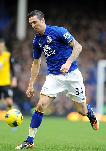 Everton's Shane Duffy in Action: Premier League Clash Against Blackburn Rovers (21 January 2012)