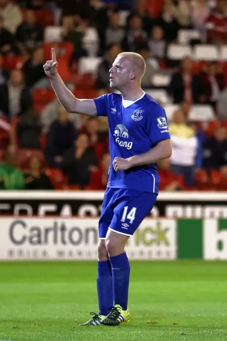 Framed Print : Everton's Steven Naismith Scores Brace: Capital One Cup Victory over Barnsley at Oakwell Framed Print : Everton's Steven Naismith Scores Brace: Capital One Cup Victory over Barnsley at Oakwell