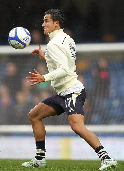 Everton's Tim Cahill: Focused and Ready - Pre-Match Warm-Up Ahead of Chelsea FA Cup Showdown (19 February 2011)