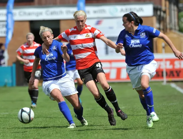 Framed Print : Everton's Toni Duggan in Action: Everton Ladies vs Doncaster Rovers Belles - FA Womens Super League (May 2012) Framed Print : Everton's Toni Duggan in Action: Everton Ladies vs Doncaster Rovers Belles - FA Womens Super League (May 2012)