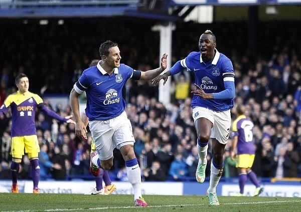 Everton's Traore and Jagielka: Unity in Victory - FA Cup Fifth Round Goal Celebration (16-02-2014)