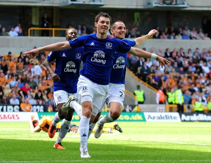 Framed Print : Everton's Triumph: Diniyar Bilyaletdinov's Hat-Trick Stunner Against Wolverhampton Wanderers (09 April 2011) Framed Print : Everton's Triumph: Diniyar Bilyaletdinov's Hat-Trick Stunner Against Wolverhampton Wanderers (09 April 2011)