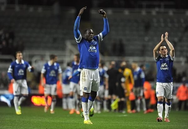 Everton's Triumph: Lukaku and Baines Celebrate Historic 3-0 Win Over Newcastle United (BPL, St. James Park - March 25, 2014)