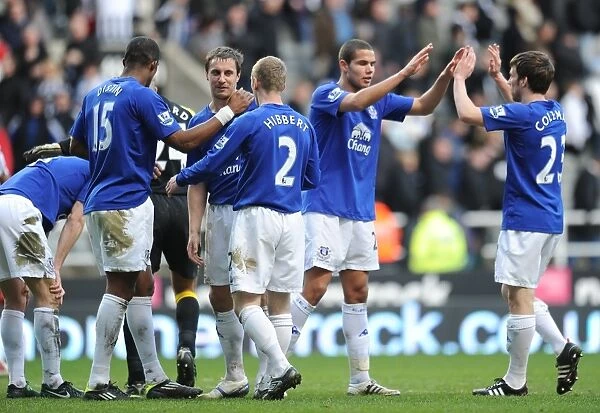 Everton's Triumph at St. James Park: Celebrating a Hard-Fought Victory over Newcastle United (BPL 2011)