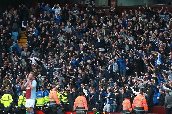 Everton's Triumph at Villa Park: Fans Euphoria Over First Goal (Aston Villa 0-2 Everton, Barclays Premier League, October 2013)