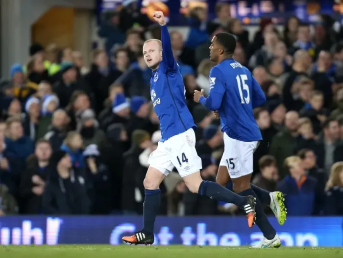 Framed Print : Everton's Triumphant Night: Naismith's Hat-Trick in the Premier League vs. Queens Park Rangers