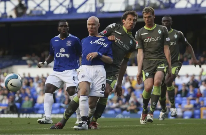 Framed Print : Everton's Unforgettable Striker: Andrew Johnson