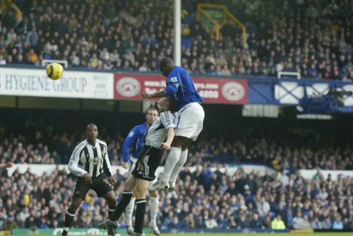 Framed Print : Everton's Unforgettable Triumph: Joseph Yobo Scores the Winning Goal Against Newcastle Framed Print : Everton's Unforgettable Triumph: Joseph Yobo Scores the Winning Goal Against Newcastle