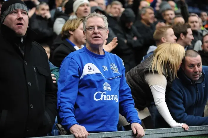 Framed Print : Everton's Unyielding Faith: A Sea of Blues at The Hawthorns (Everton vs. West Bromwich Albion, Barclays Premier League, 01 January 2012)