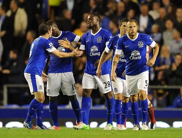 Everton's Victor Anichebe Scores Fourth Goal in Impressive 5-0 Capital One Cup Victory over Leyton Orient (August 2012)
