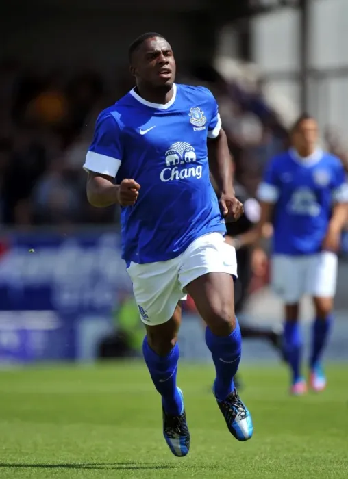 Framed Print : Everton's Victor Anichebe Shines in Pre-Season Victory over Morecambe at Globe Arena Framed Print : Everton's Victor Anichebe Shines in Pre-Season Victory over Morecambe at Globe Arena
