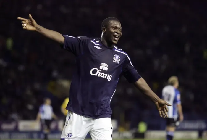 Framed Print : Everton's Yakubu Hat-Trick: Triumphing Over Sheffield Wednesday in the 2007 Carling Cup Third Round Framed Print : Everton's Yakubu Hat-Trick: Triumphing Over Sheffield Wednesday in the 2007 Carling Cup Third Round