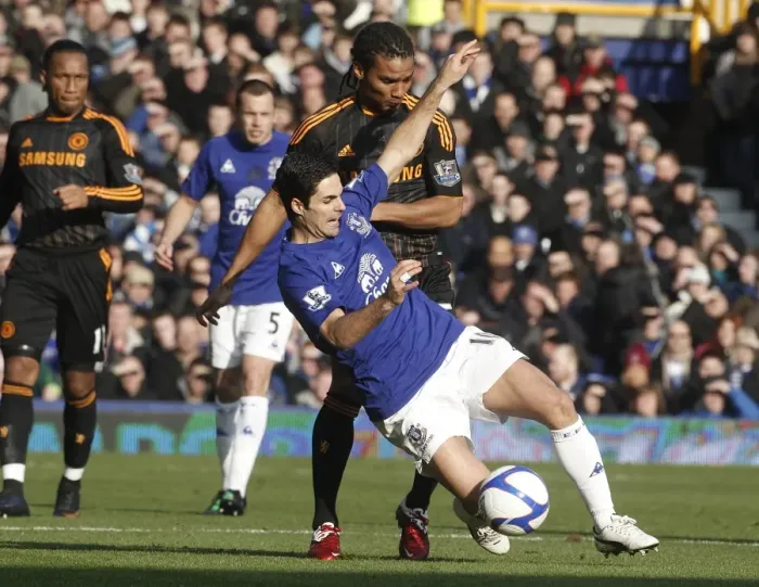 Framed Print : The FA Cup Battle: Arteta vs. Malouda at Goodison Park (Everton vs. Chelsea, 2011) Framed Print : The FA Cup Battle: Arteta vs. Malouda at Goodison Park (Everton vs. Chelsea, 2011)