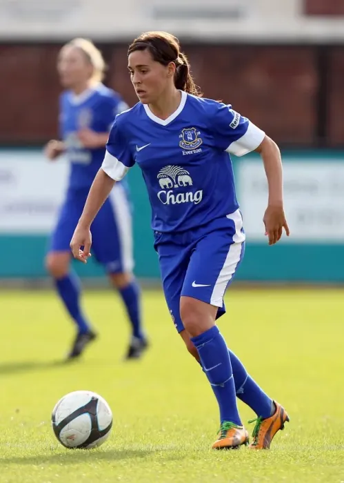 Framed Print : FA WSL: Fara Williams of Everton Ladies Faces Off Against Bristol Academy Women at Arriva Stadium (October 7, 2012)