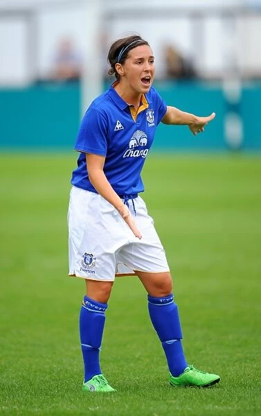 FA WSL Showdown at Arria Stadium: Fara Williams of Everton Ladies in Action Against Lincoln Ladies (August 2011)