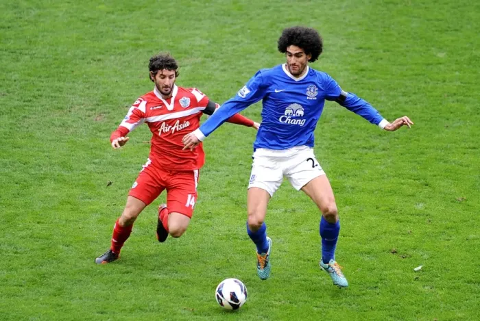 Framed Print : Fellaini vs. Granero: Everton's Battle for Victory (2-0 vs. QPR, Barclays Premier League) Framed Print : Fellaini vs. Granero: Everton's Battle for Victory (2-0 vs. QPR, Barclays Premier League)