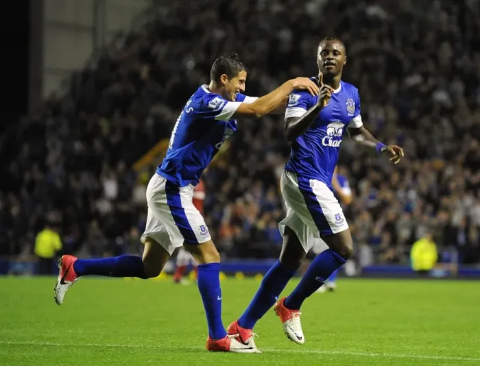 Framed Print : Five-Star Everton: Magaye Gueye and Kevin Mirallas Celebrate in Capital One Cup Victory Framed Print : Five-Star Everton: Magaye Gueye and Kevin Mirallas Celebrate in Capital One Cup Victory