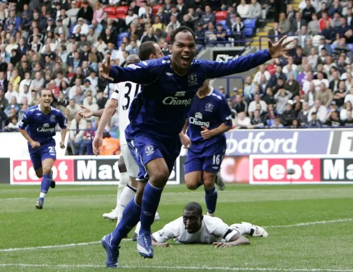 Framed Print : Football - Bolton Wanderers v Everton - FA Barclays Premier League - The Reebok Stadium - 07 / 08 - 1 / 9 / 07 Joleon Lescott - Everton celebrates his goal for 1-2 Mandatory Credit: Action Images / Framed Print : Football - Bolton Wanderers v Everton - FA Barclays Premier League - The Reebok Stadium - 07 / 08 - 1 / 9 / 07 Joleon Lescott - Everton celebrates his goal for 1-2 Mandatory Credit: Action Images /