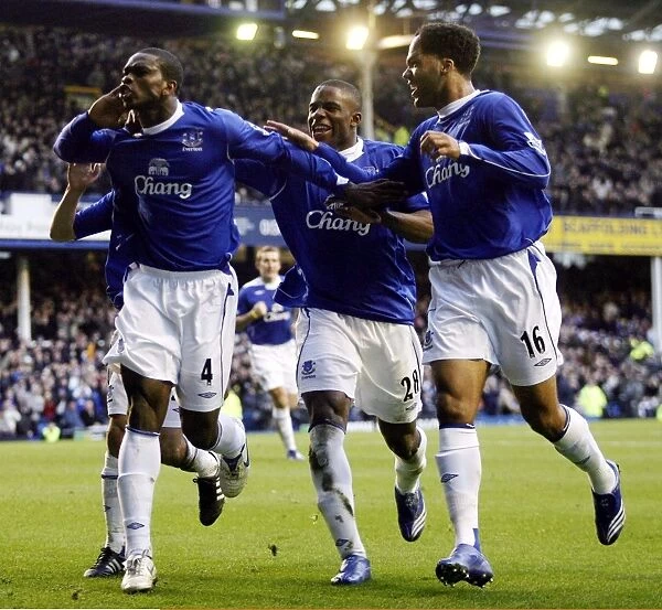 Football - Everton v Chelsea FA Barclays Premiership - Goodison Park - 17  /  12  /  06 Joseph Yobo celebrat