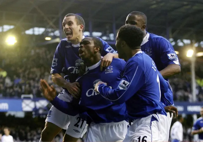 Framed Print : Football - Everton v Chelsea FA Barclays Premiership - Goodison Park - 17 / 12 / 06 Joseph Yobo celebrat Framed Print : Football - Everton v Chelsea FA Barclays Premiership - Goodison Park - 17 / 12 / 06 Joseph Yobo celebrat