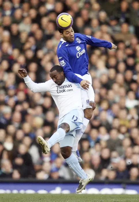 Framed Print : Football - Everton v Manchester City Barclays Premier League - Goodison Park - 12 / 1 / 08 Evertons Joleon Lescott (R) in action against Manchester Citys Darius Vassell Mandatory Credit: Action Images / Carl Recine Livepic Framed Print : Football - Everton v Manchester City Barclays Premier League - Goodison Park - 12 / 1 / 08 Evertons Joleon Lescott (R) in action against Manchester Citys Darius Vassell Mandatory Credit: Action Images / Carl Recine Livepic