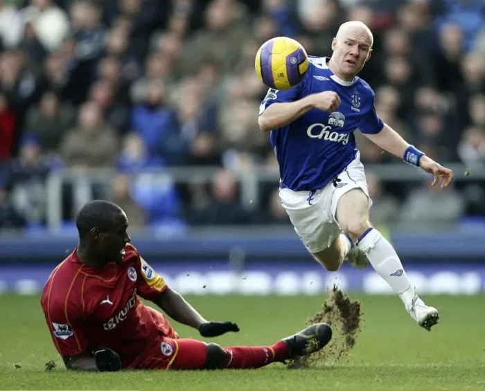 Framed Print : Football - Everton v Reading FA Barclays Premiership - Goodison Park - 14 / 1 / 07 Evertons Andy Johnso Framed Print : Football - Everton v Reading FA Barclays Premiership - Goodison Park - 14 / 1 / 07 Evertons Andy Johnso