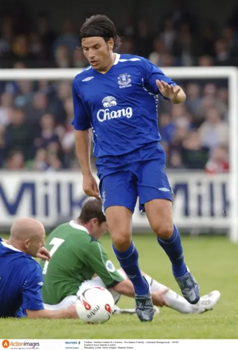 Framed Print : Football - Northern Ireland XI v Everton - Pre Season Friendly - Coleraine Showgrounds - 14 / 7 / 07 Evertons Nuno Valente in action Mandatory Credit: Action Images / Framed Print : Football - Northern Ireland XI v Everton - Pre Season Friendly - Coleraine Showgrounds - 14 / 7 / 07 Evertons Nuno Valente in action Mandatory Credit: Action Images /