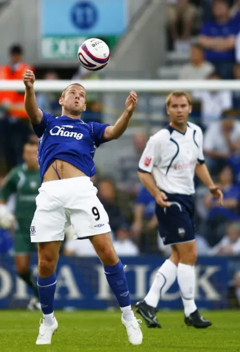 Framed Print : Football - Preston North End v Everton - Pre Season Friendly - Deepdale - 18 / 7 / 07 Evertons James Be Framed Print : Football - Preston North End v Everton - Pre Season Friendly - Deepdale - 18 / 7 / 07 Evertons James Be