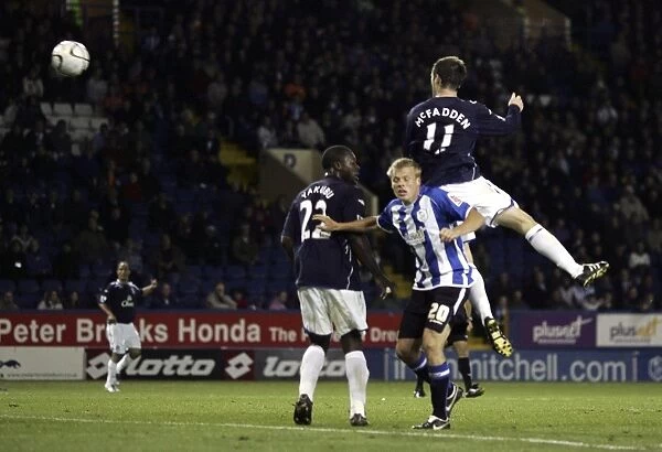 Football - Sheffield Wednesday v Everton Carling Cup Third Round - Hillsborough - 26 / 9 / 07 Evertons James McFadden (R) scores his sides second goal Mandatory Credit: Action Images  /  Ryan