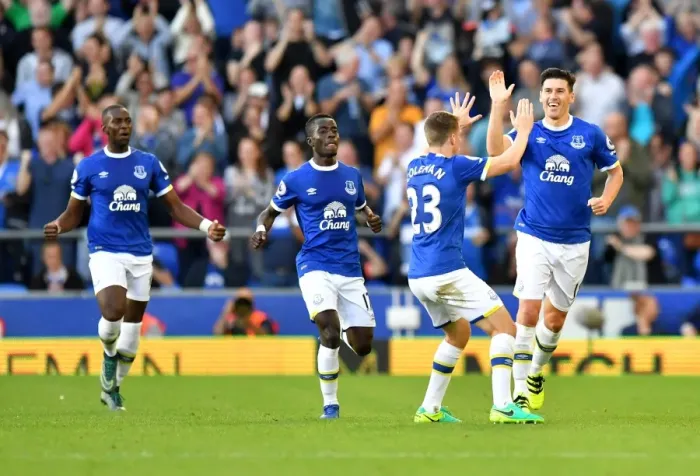 Framed Print : Gareth Barry Scores the Opener: Everton's Victory Against Middlesbrough at Goodison Park, Premier League Framed Print : Gareth Barry Scores the Opener: Everton's Victory Against Middlesbrough at Goodison Park, Premier League