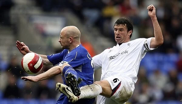 Gary Speed in Action: Everton vs. Bolton Wanderers, FA Barclays Premiership (9 April 2007) - Everton's Midfield Battle at The Reebok Stadium with Lee Carsley