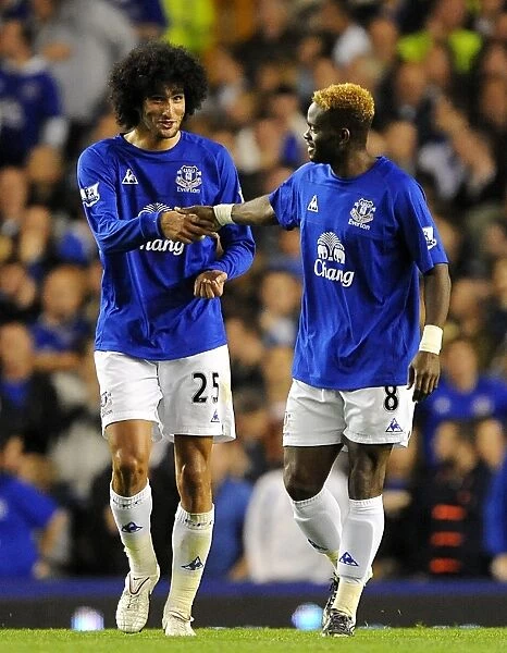 Four Glorious Goals: Saha and Fellaini Celebrate Everton's Carling Cup Victory