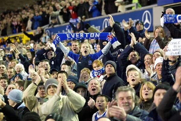 The Goodison crowd get behind their team