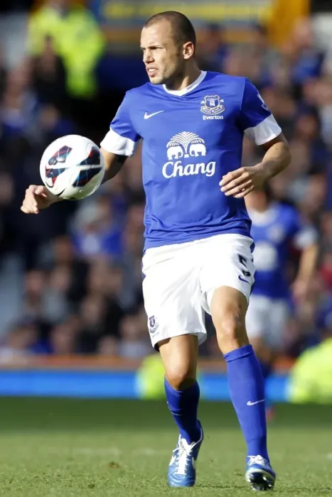 Framed Print : Heitinga Shines: Everton's 3-1 Victory Over Southampton (September 29, 2012, Barclays Premier League, Goodison Park) Framed Print : Heitinga Shines: Everton's 3-1 Victory Over Southampton (September 29, 2012, Barclays Premier League, Goodison Park)