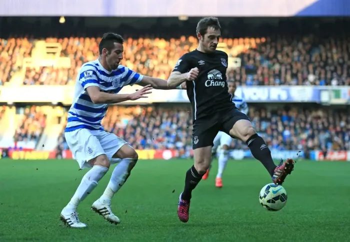 Framed Print : Intense Battle for Ball Possession: Baines vs. Isla, Queens Park Rangers vs. Everton Framed Print : Intense Battle for Ball Possession: Baines vs. Isla, Queens Park Rangers vs. Everton