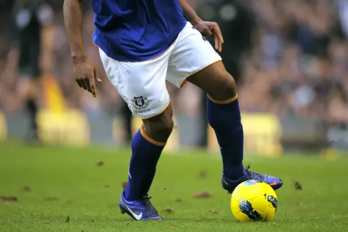Framed Print : Intense Battle at Goodison Park: Everton Player in Command Framed Print : Intense Battle at Goodison Park: Everton Player in Command