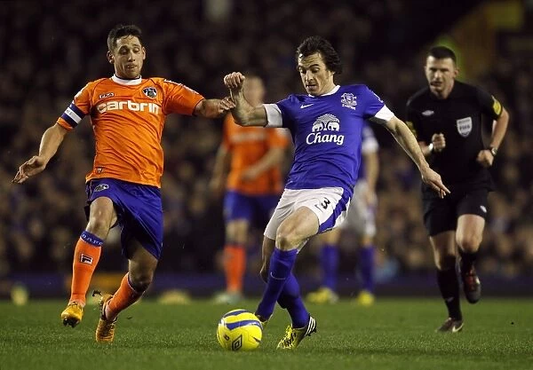 Intense Battle: Leighton Baines vs Dean Furman - Everton's FA Cup Victory over Oldham Athletic (3-1)