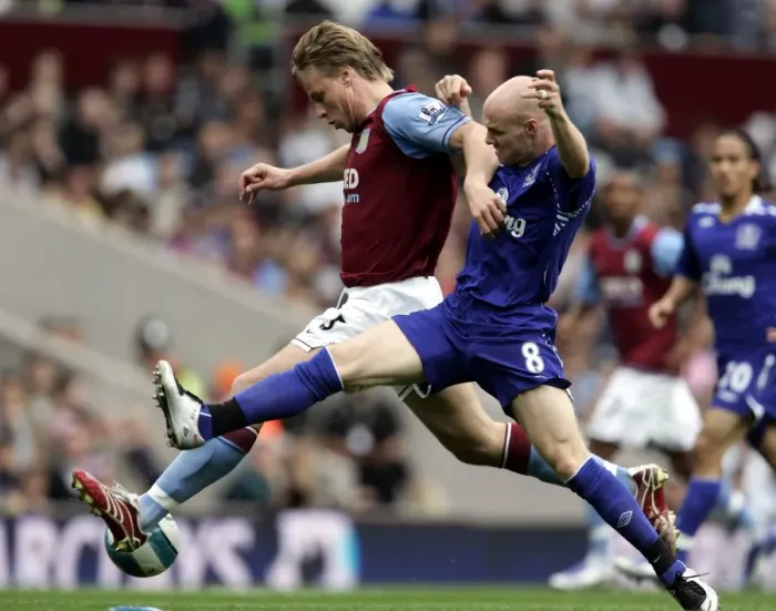 Framed Print : Intense Battle: Martin Laursen vs. Andrew Johnson - Premier League Showdown at Villa Park, September 23, 2007 Framed Print : Intense Battle: Martin Laursen vs. Andrew Johnson - Premier League Showdown at Villa Park, September 23, 2007