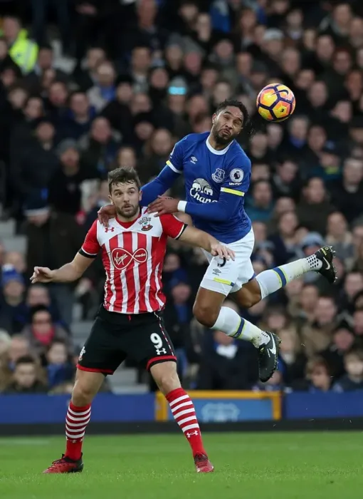 Framed Print : Intense Rivalry: Ashley Williams vs Jay Rodriguez - Everton vs Southampton at Goodison Park Framed Print : Intense Rivalry: Ashley Williams vs Jay Rodriguez - Everton vs Southampton at Goodison Park