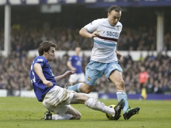 Framed Print : Intense Rivalry: Coleman vs Noble - Everton vs West Ham United, Premier League Showdown (22 January 2011, Goodison Park) Framed Print : Intense Rivalry: Coleman vs Noble - Everton vs West Ham United, Premier League Showdown (22 January 2011, Goodison Park)