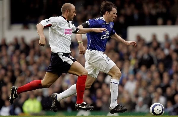 Intense Rivalry: Kilbane vs. Wallwork at Goodison Park - Everton vs. West Bromwich Albion, FA Premiership, 2006