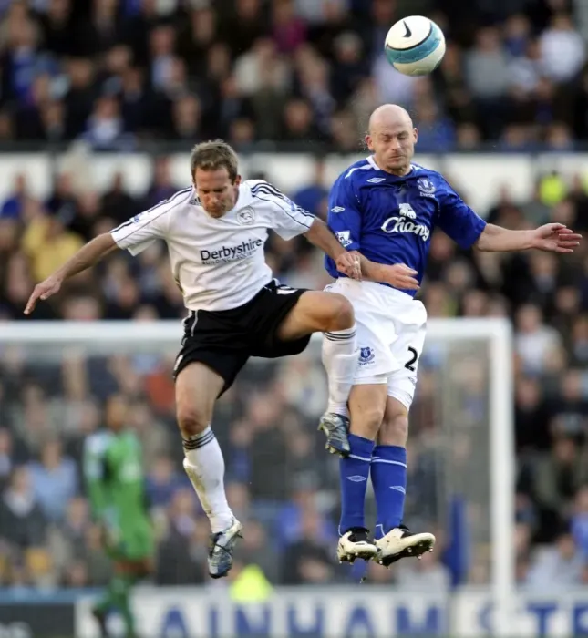 Framed Print : Intense Rivalry: Lewis vs. Carsley Clash at Derby vs. Everton, Barclays Premier League (October 28, 2007) Framed Print : Intense Rivalry: Lewis vs. Carsley Clash at Derby vs. Everton, Barclays Premier League (October 28, 2007)