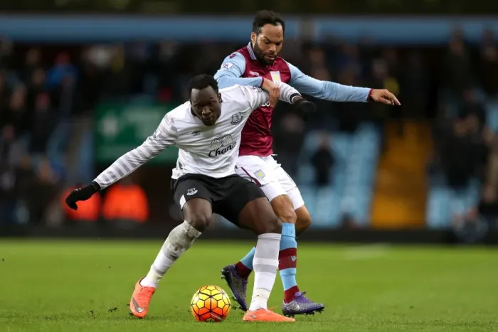 Framed Print : Intense Rivalry: Lukaku vs. Lescott's Battle for Ball Possession - Aston Villa vs. Everton, Premier League Framed Print : Intense Rivalry: Lukaku vs. Lescott's Battle for Ball Possession - Aston Villa vs. Everton, Premier League