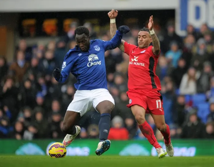 Framed Print : Intense Rivalry: Lukaku vs. Simpson's Battle for Ball Possession at Goodison Park Framed Print : Intense Rivalry: Lukaku vs. Simpson's Battle for Ball Possession at Goodison Park