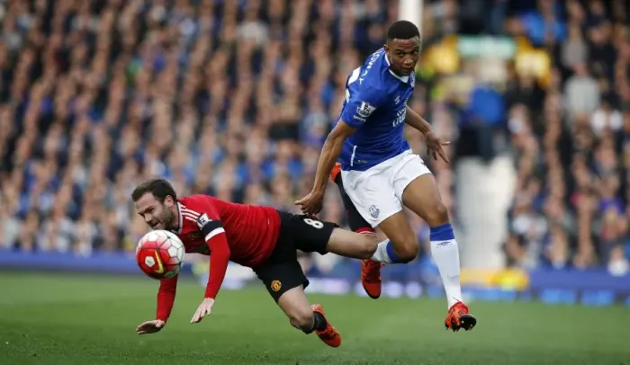 Framed Print : Intense Rivalry: Mata vs Galloway - Everton vs Manchester United's Battle for Ball Possession: A Premier League Showdown Framed Print : Intense Rivalry: Mata vs Galloway - Everton vs Manchester United's Battle for Ball Possession: A Premier League Showdown