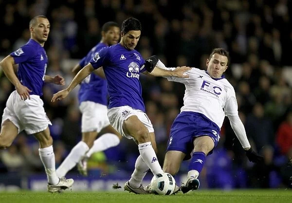 Intense Rivalry: Mikel Arteta vs. Jordan Mutch at Goodison Park - Everton vs. Birmingham City, Barclays Premier League (09 Mar 2011)