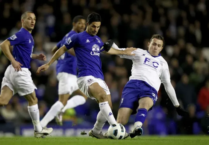 Framed Print : Intense Rivalry: Mikel Arteta vs. Jordan Mutch at Goodison Park - Everton vs. Birmingham City, Barclays Premier League (09 Mar 2011) Framed Print : Intense Rivalry: Mikel Arteta vs. Jordan Mutch at Goodison Park - Everton vs. Birmingham City, Barclays Premier League (09 Mar 2011)